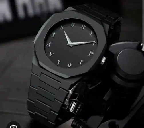 Full Black Aura Quartz Watch – Lightweight Design, , Premium Quality & Finish Pakletdeal